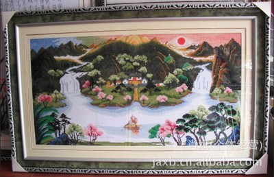 厂家直销风景系列“金玉满堂”十字绣成品 艺术品的长久价值与文化魅力